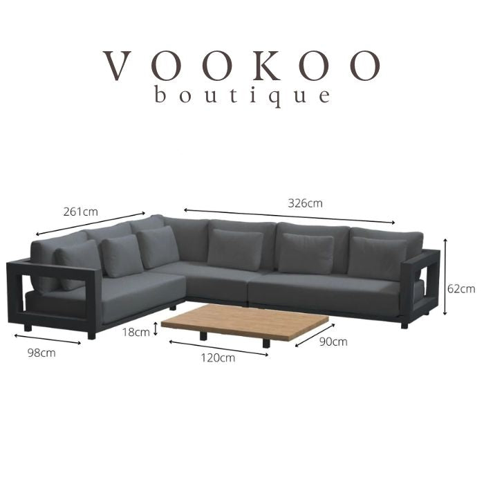 4 Seasons Metropolitan Large Right Hand Corner Sofa Set - Vookoo Lifestyle