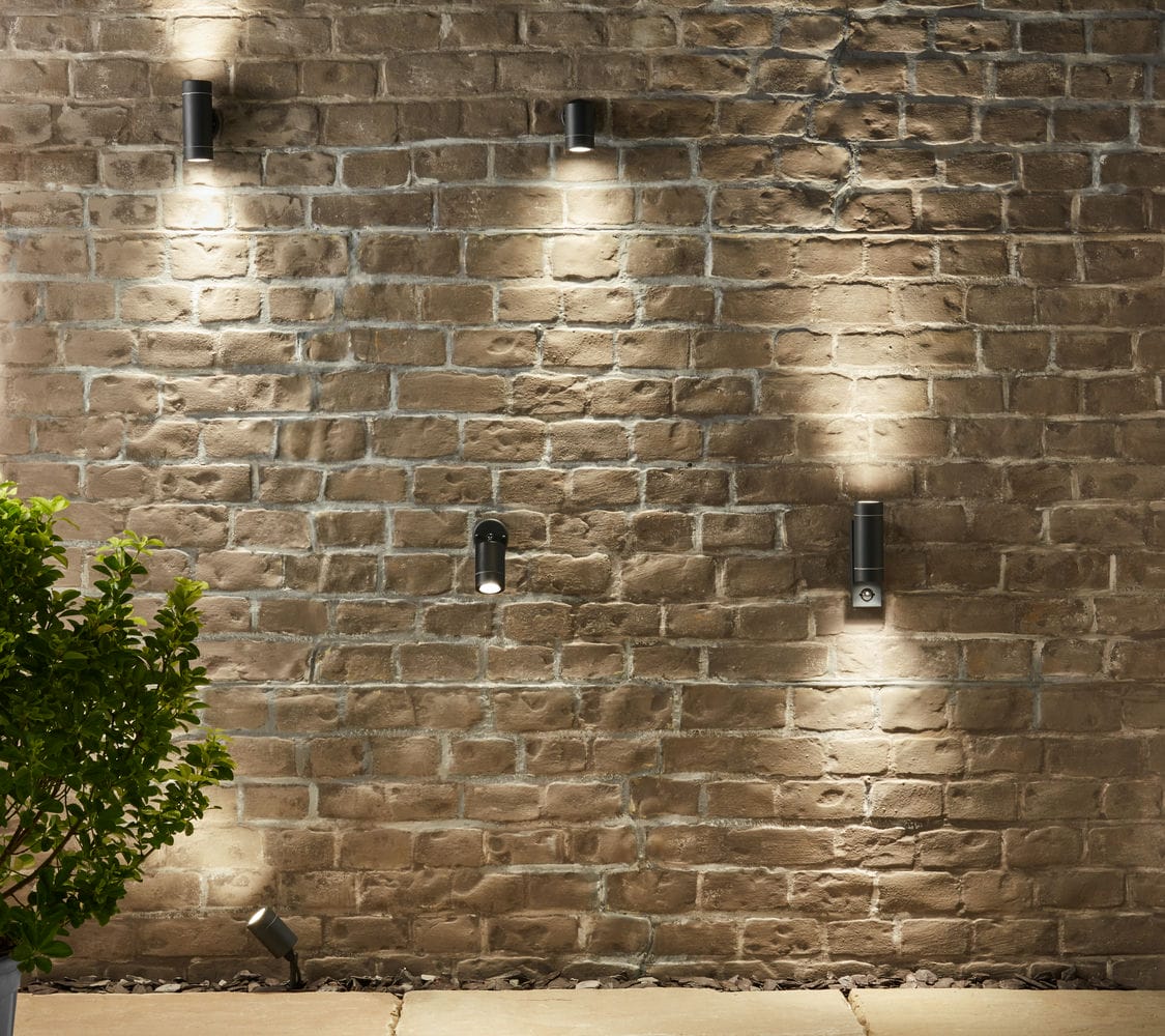 Lantana Dark Grey Metal Fixed Spot Wall Light