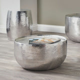 Sangli Hammered and Polished Aluminium Round Table Small