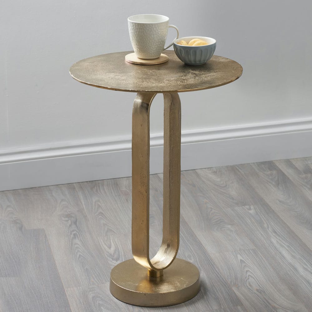 Zaneta Shiny Gold Metal Table K/D