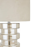 Adonis Metallic Glass Lamp With Velvet Shade - Vookoo Lifestyle