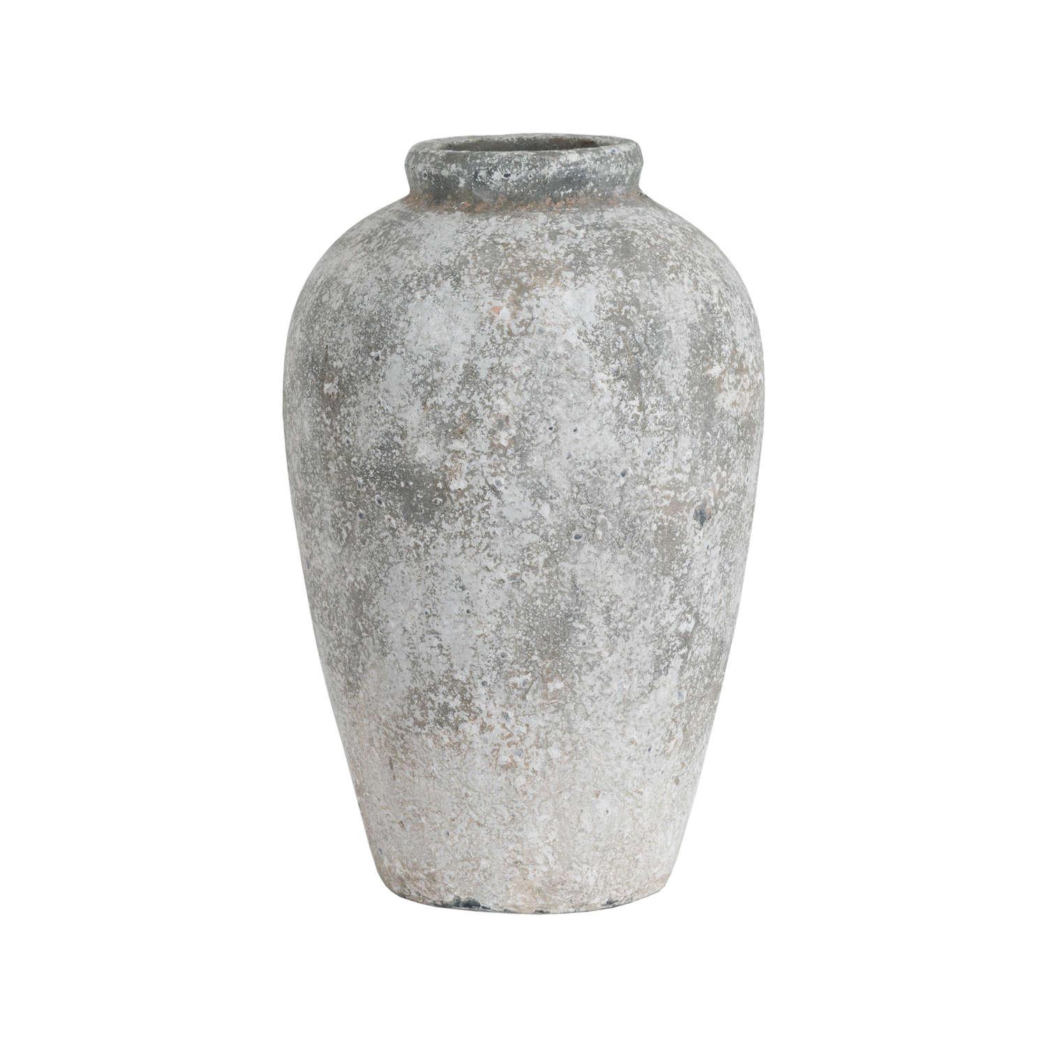Aged Stone Tall Ceramic Vase - Vookoo Lifestyle