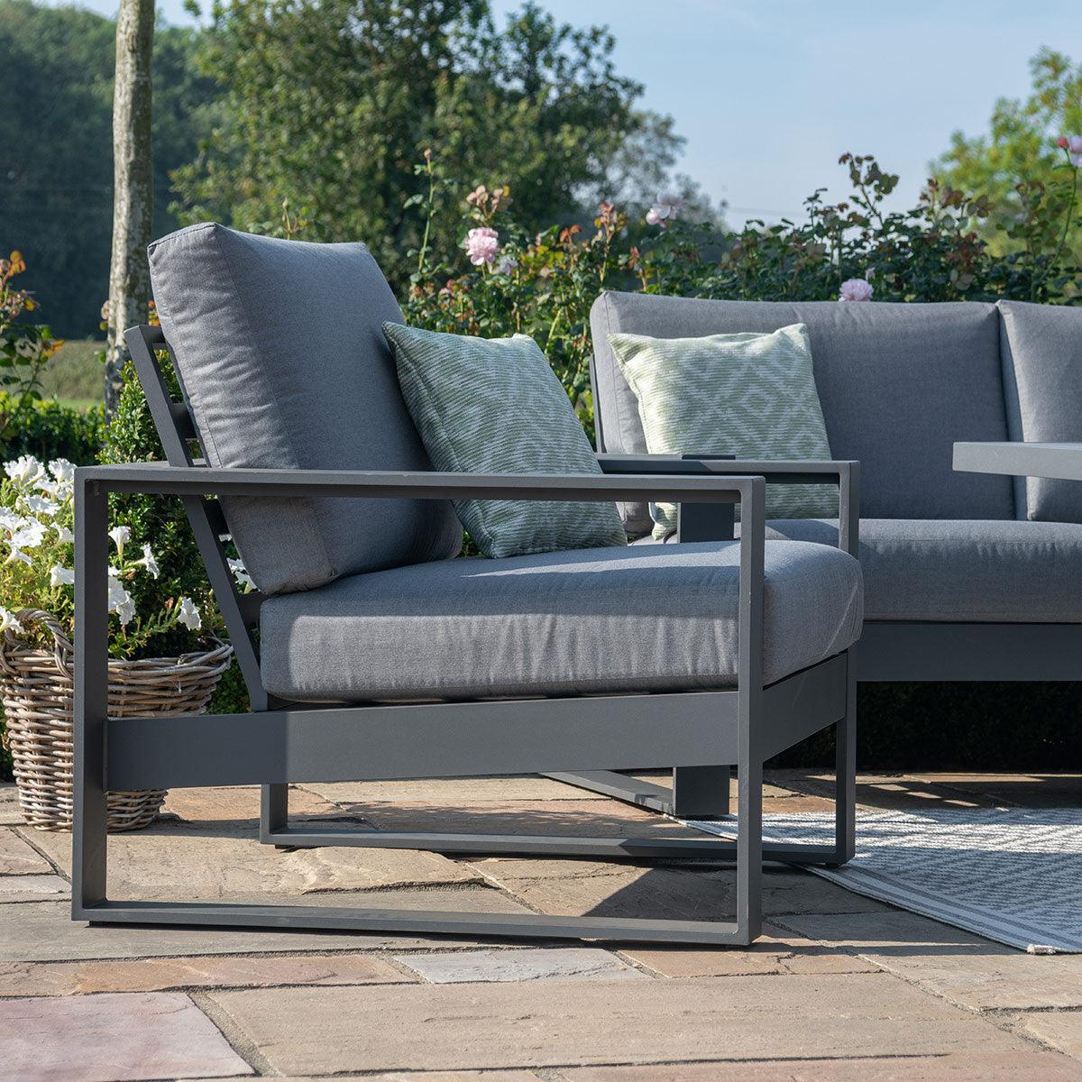 Amalfi 2 Seat Sofa Set With Square Fire Pit Table - Vookoo Lifestyle