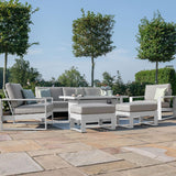 Amalfi 3 Seat Sofa Set With Rectangular Fire Pit Table - Vookoo Lifestyle