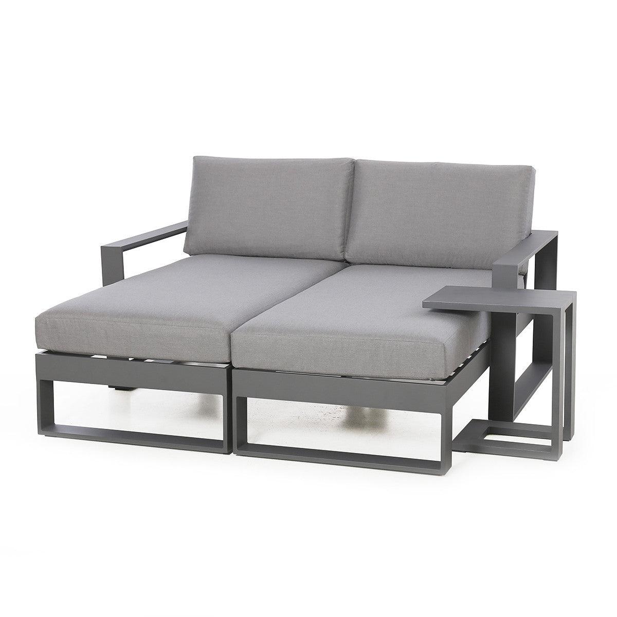 Amalfi Double Sunlounger with Side Table - Vookoo Lifestyle
