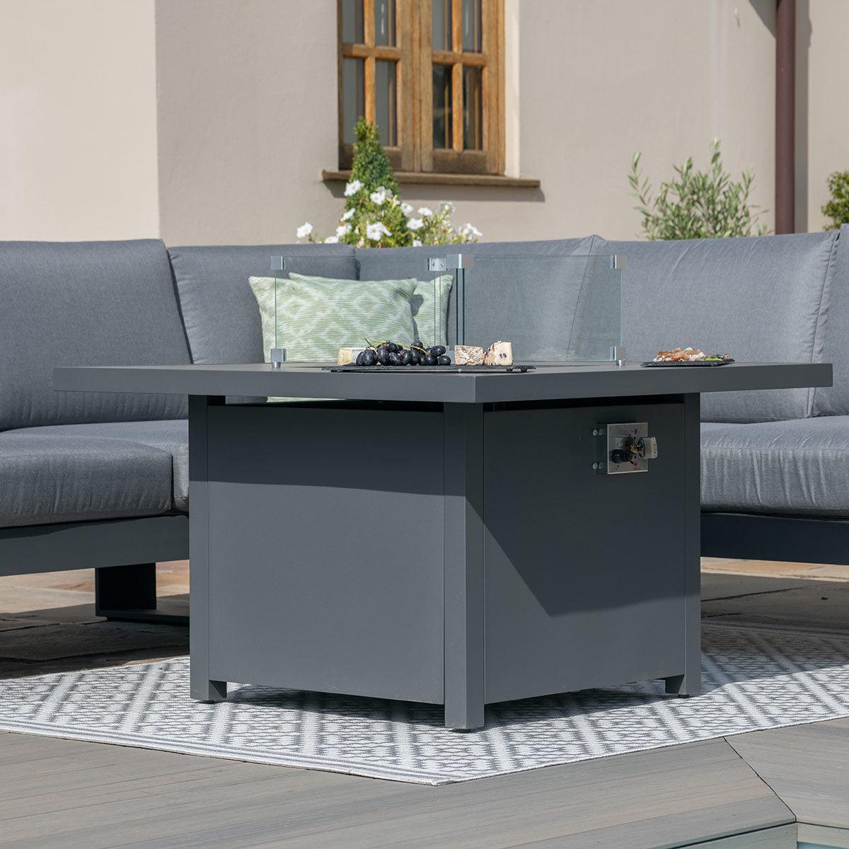 Amalfi Small Corner Group With Fire Pit Table - Vookoo Lifestyle
