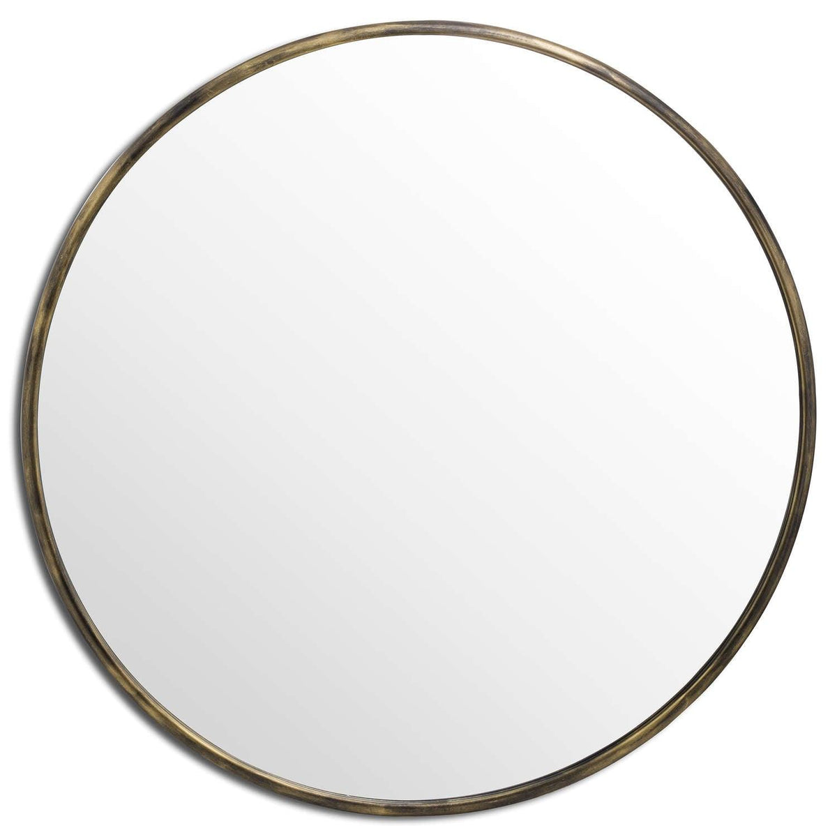 Antique Brass Large Narrow Edged Mirror - Vookoo Lifestyle