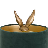 Antique Gold Hare Table Lamp With Green Velvet Shade - Vookoo Lifestyle