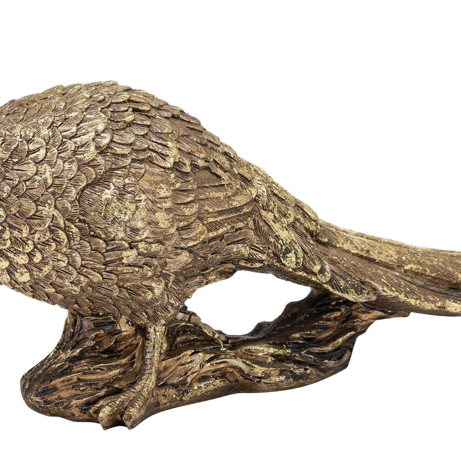Antique Gold Pheasant Ornament - Vookoo Lifestyle