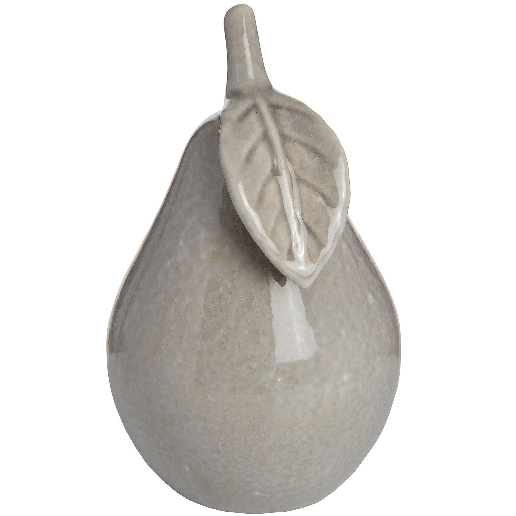 Antique Grey Small Ceramic Pear - Vookoo Lifestyle