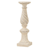 Antique White Large Twisted Candle Column - Vookoo Lifestyle