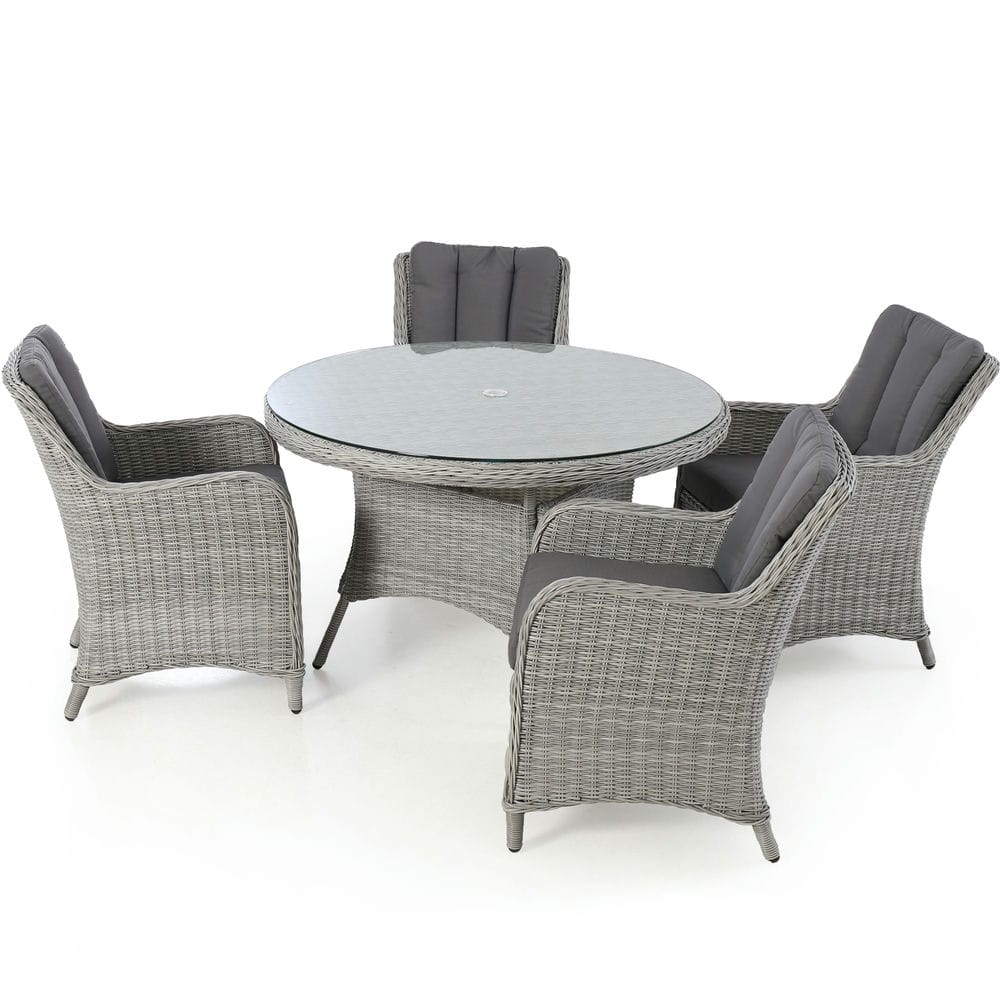 Ascot 4 Seat Round Dining Set - Vookoo Lifestyle