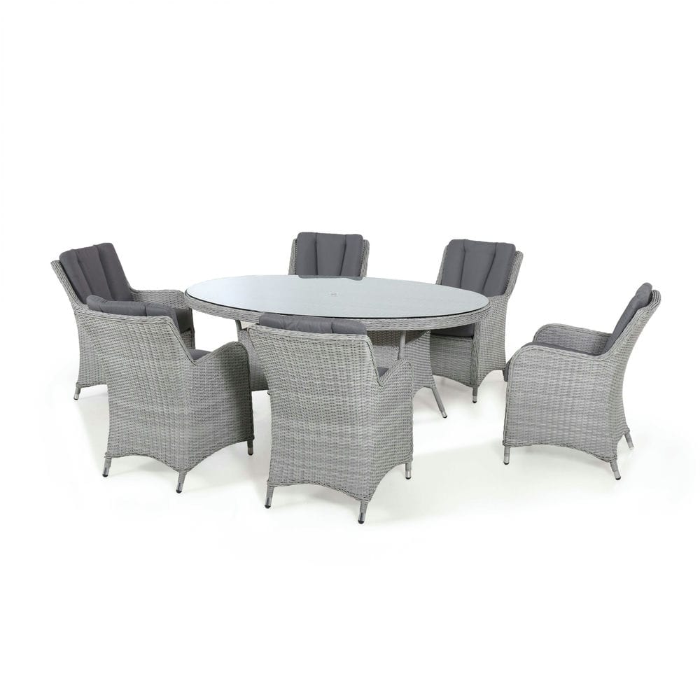 Ascot 6 Seat Oval Dining Set - Vookoo Lifestyle