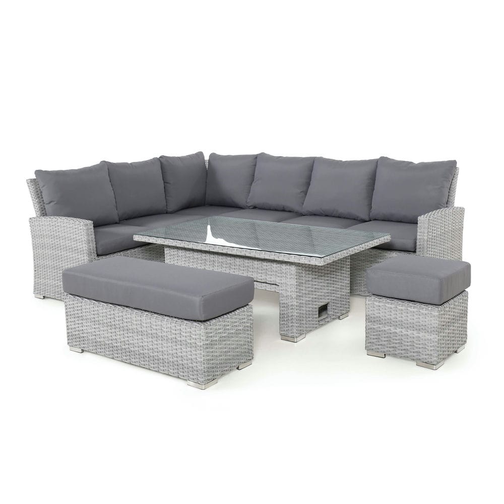 Ascot Rectangular Corner Dining Set with Rising Table - Vookoo Lifestyle