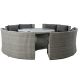 Ascot Round Sofa Dining Set with Rising Table - Vookoo Lifestyle
