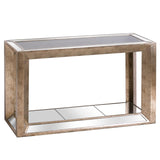 Augustus Mirrored Console Table with Shelf - Vookoo Lifestyle