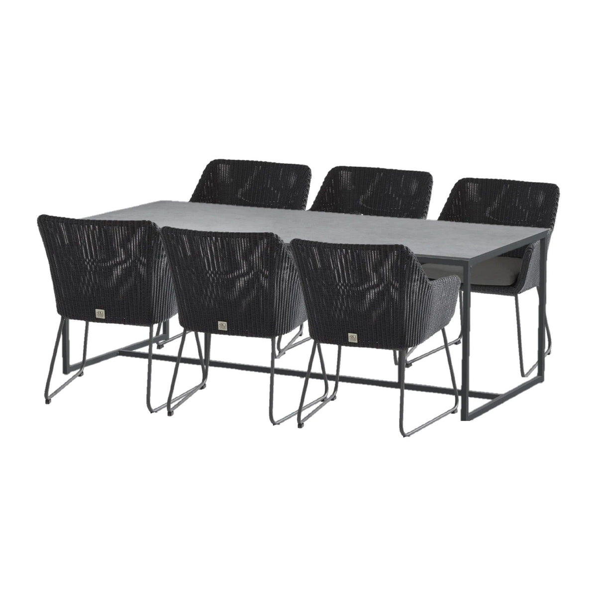 Avila 6 Seat Rectangular Dining HPL Table Dining Set - Vookoo Lifestyle