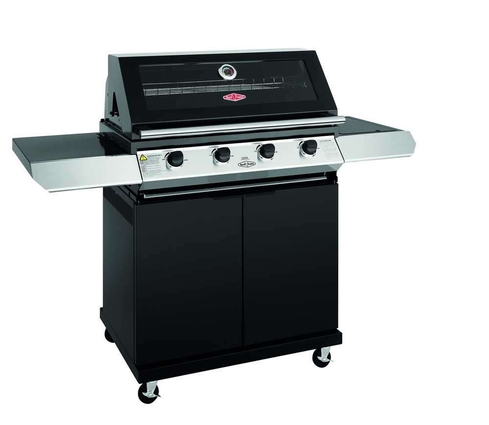 BeefEater 1200E Series 4 Burner Gas Barbecue with Cabinet Trolley and Side Burner - Vookoo Lifestyle