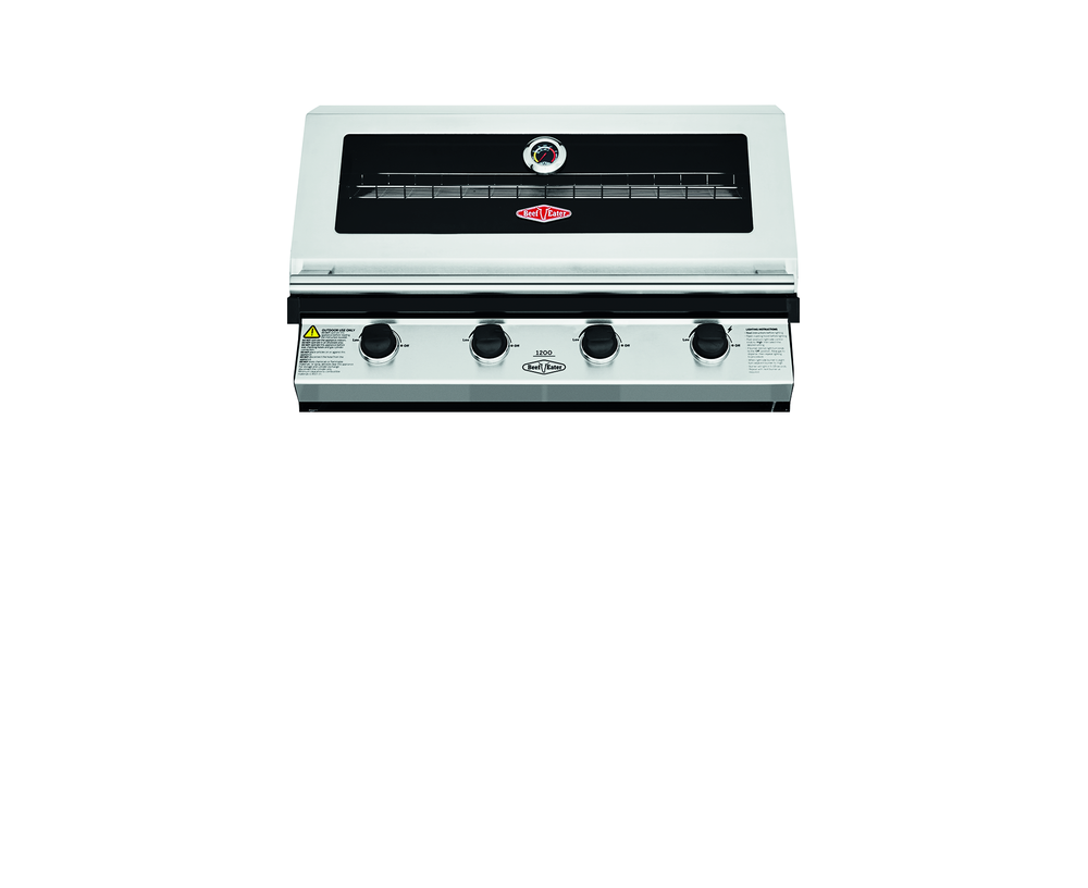BeefEater 1200S Series 4 Burner Gas Barbecue with Cabinet Trolley and Side Burner - Vookoo Lifestyle