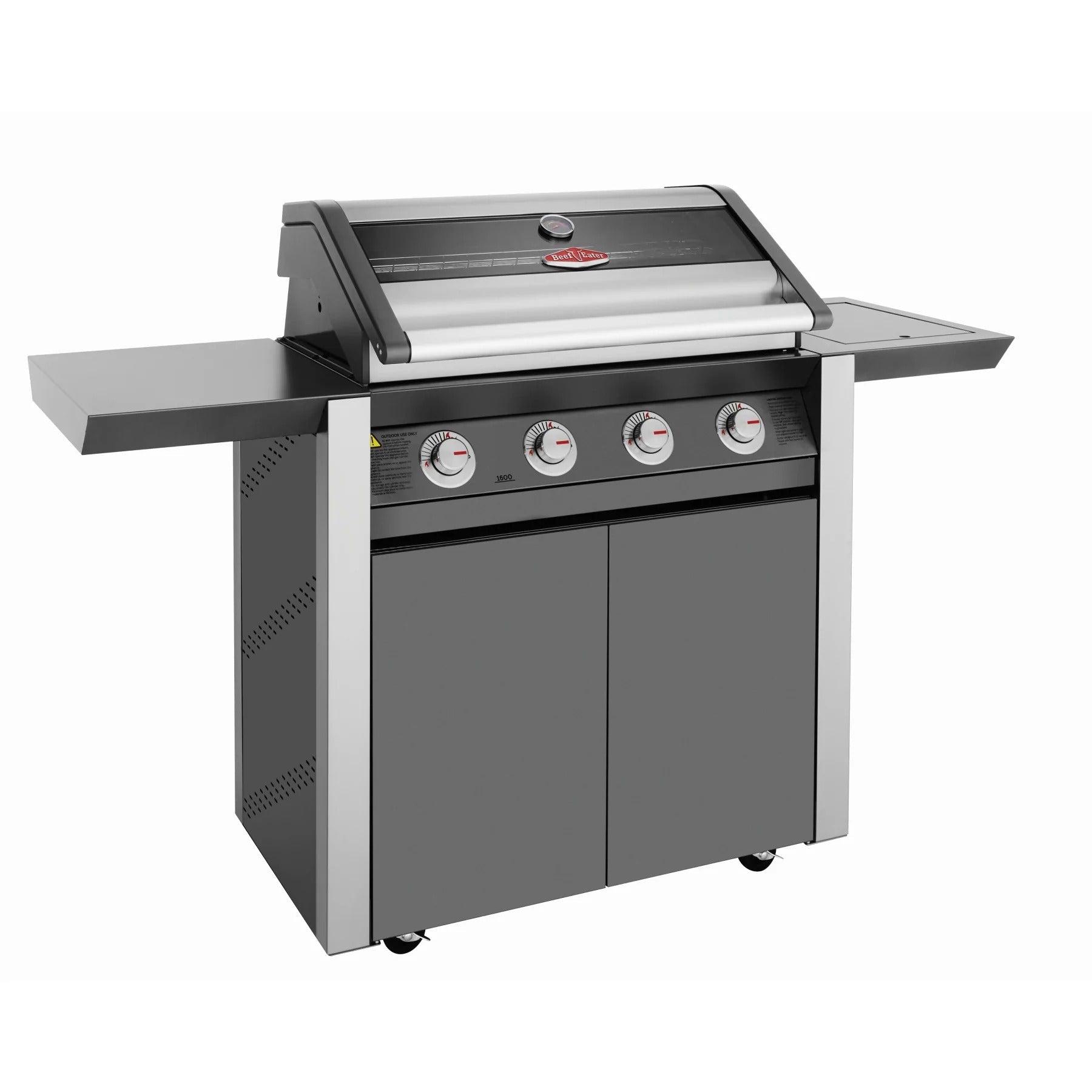BeefEater 1600E Series 4 Burner Barbecue with Cabinet Trolley and Side Burner - Vookoo Lifestyle