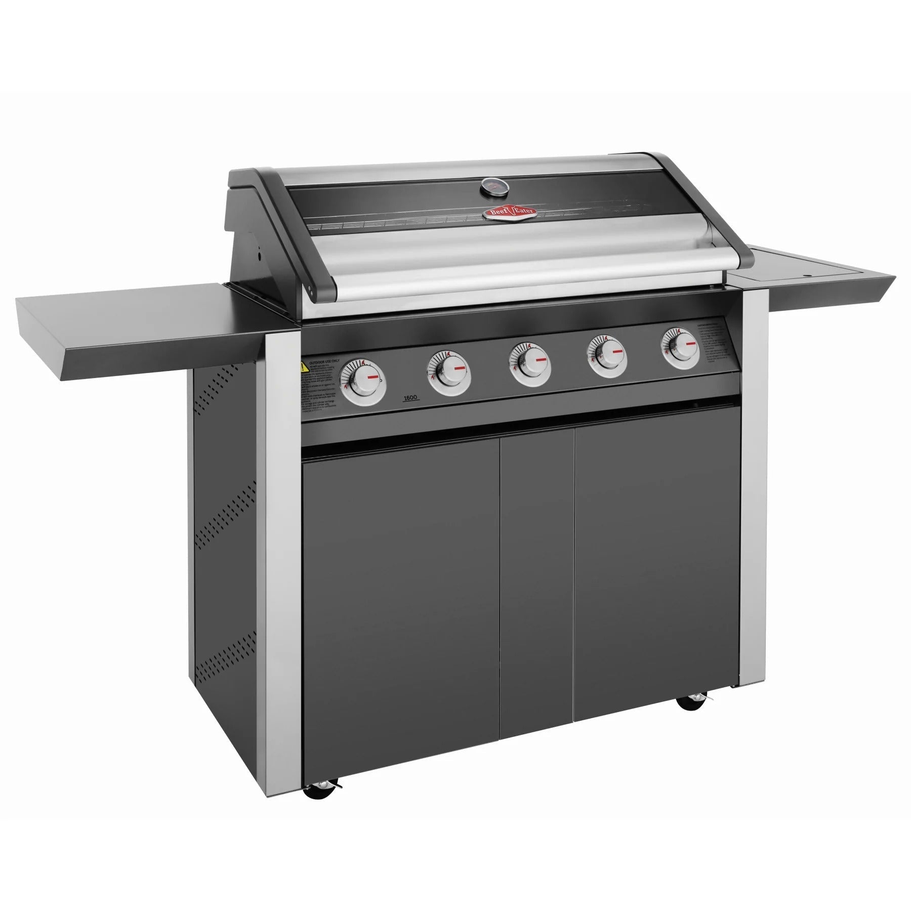 BeefEater 1600E Series 5 Burner Barbecue with Cabinet Trolley and Side Burner - Vookoo Lifestyle
