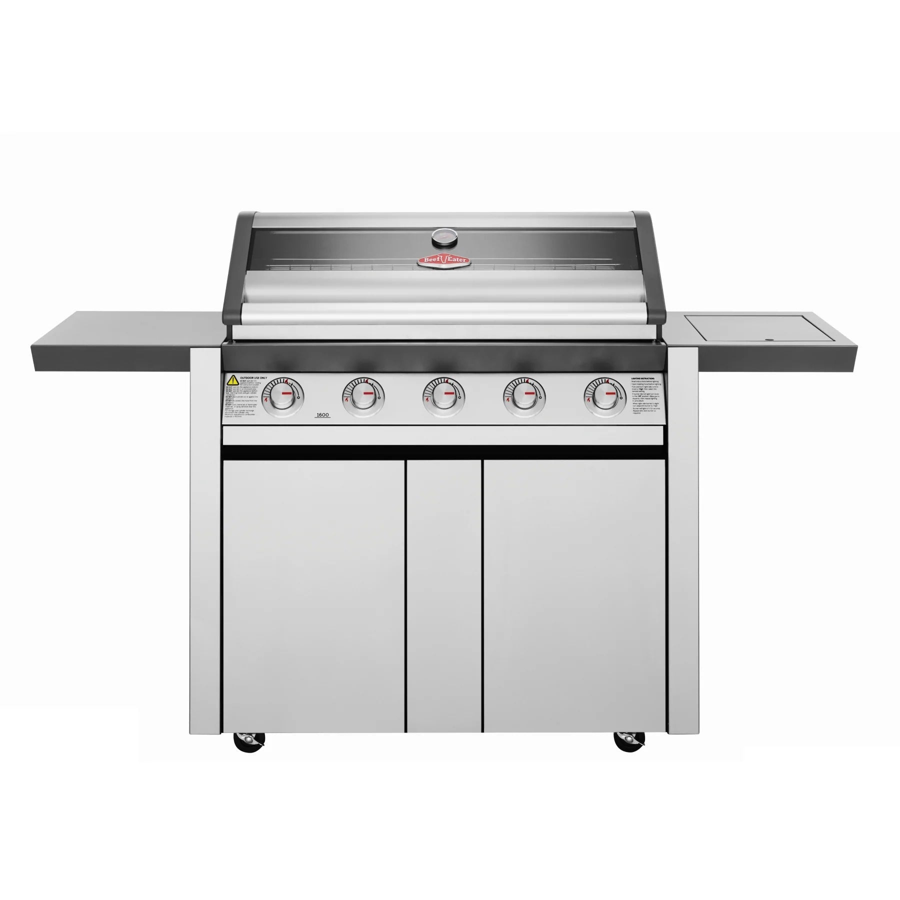 BeefEater 1600S Series 5 Burner Barbecue with Cabinet Trolley and Side Burner - Vookoo Lifestyle