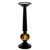 Black And Gold Small Column Candle Stand - Vookoo Lifestyle