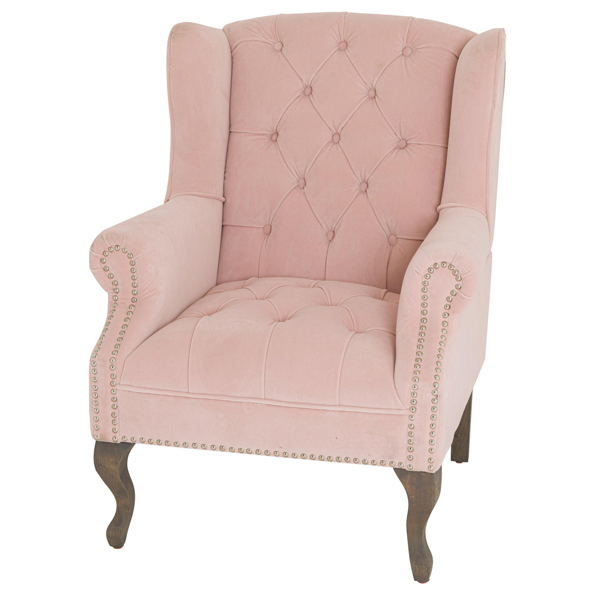 Blush Pink Wing Back Chair - Vookoo Lifestyle