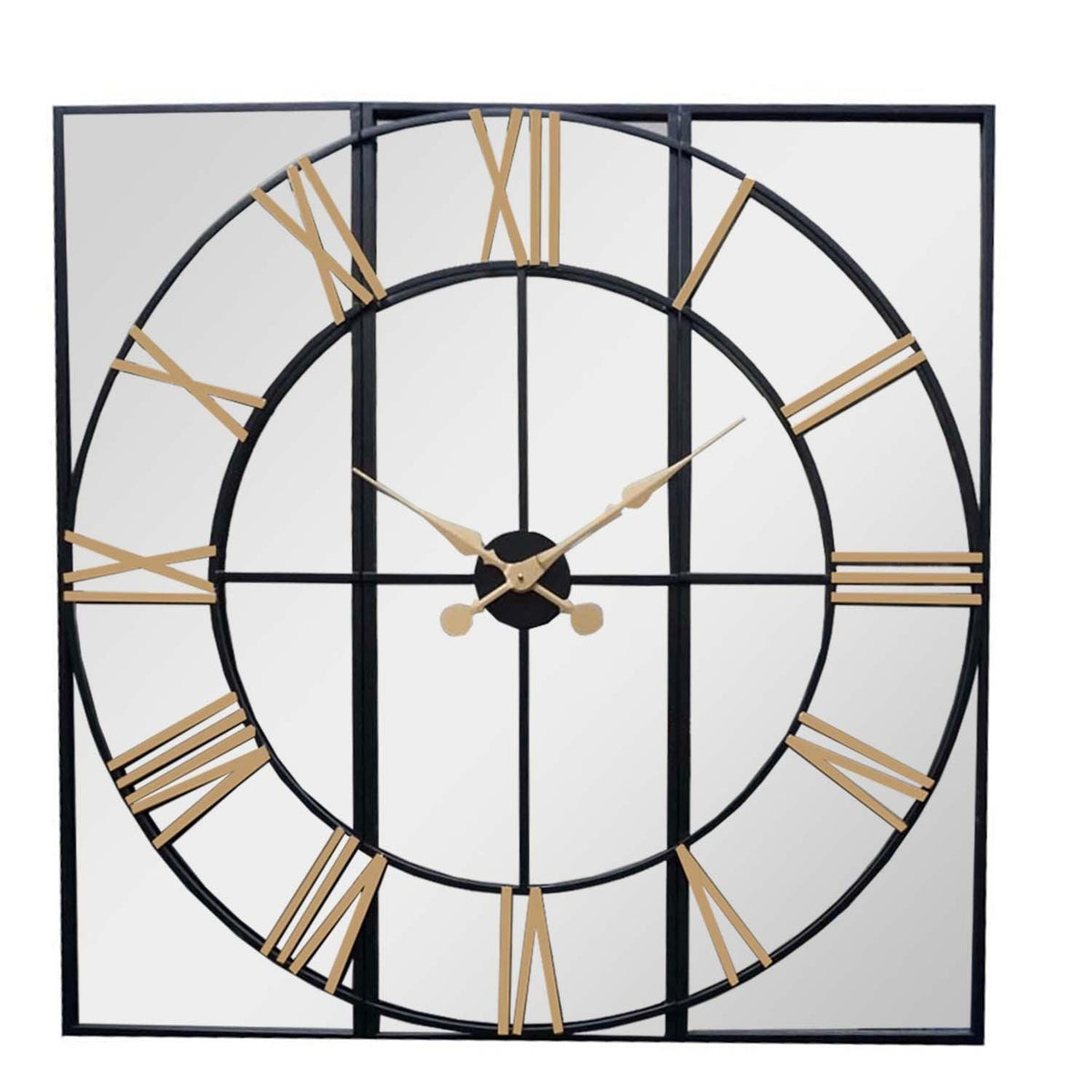 Brooklyn Black And Gold Wall Clock - Vookoo Lifestyle
