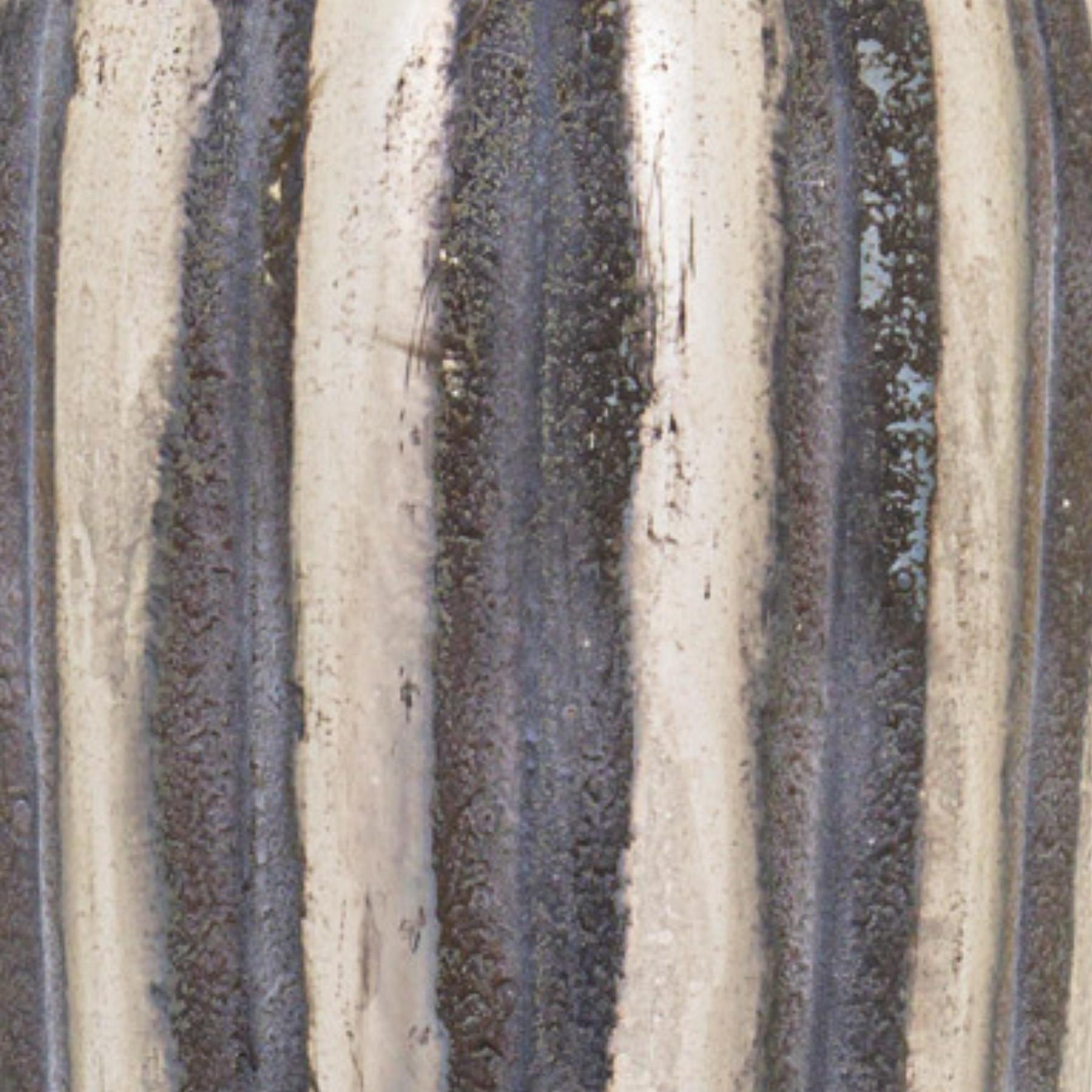 Burnished And Grey Striped Small Vase - Vookoo Lifestyle
