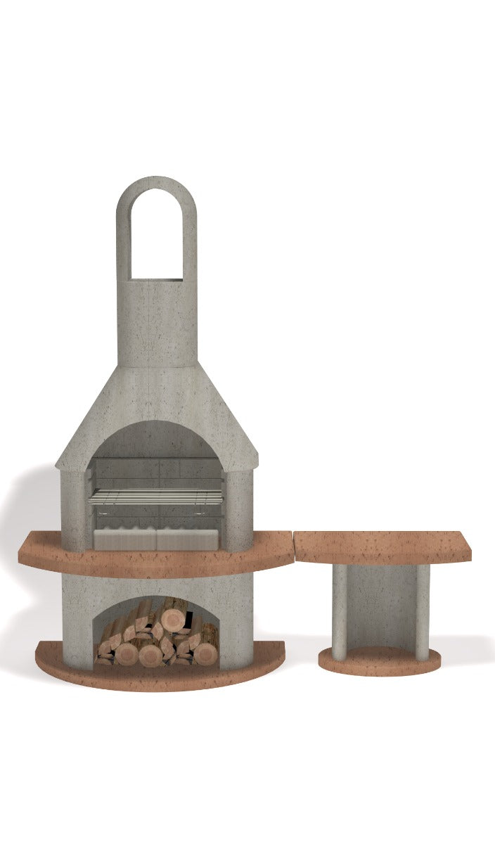 Buschbeck Carmen Masonry Barbecue with Side Table - Vookoo Lifestyle