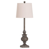Calven Antiqued Table Lamp With Natural Shade - Vookoo Lifestyle