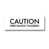 Caution Free Range Children Metallic Detail Plaque - Vookoo Lifestyle