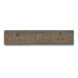 Cest La Vie Grey Wash Wooden Message Plaque - Vookoo Lifestyle