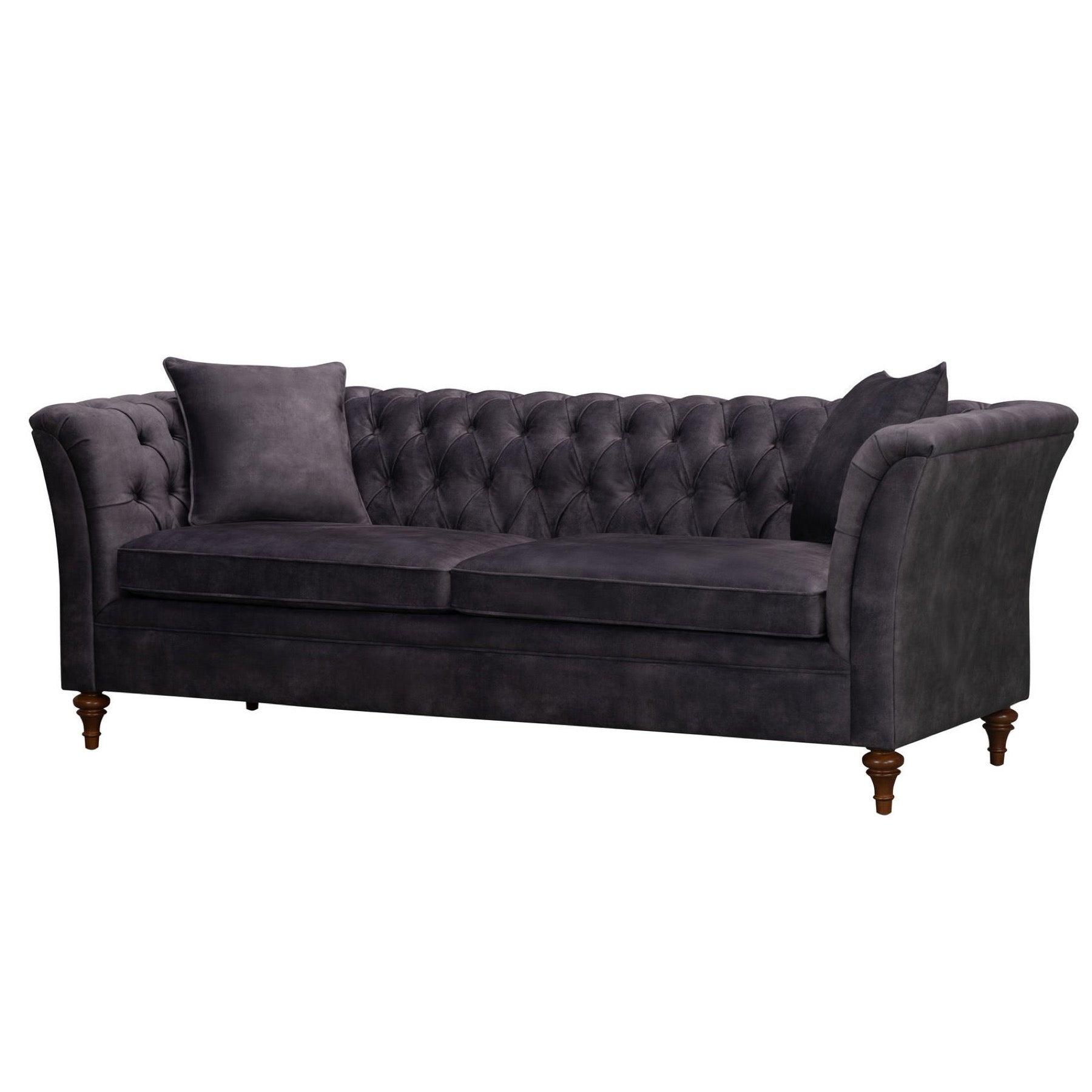 Chatsworth Button Pressed Three Seater Sofa - Vookoo Lifestyle