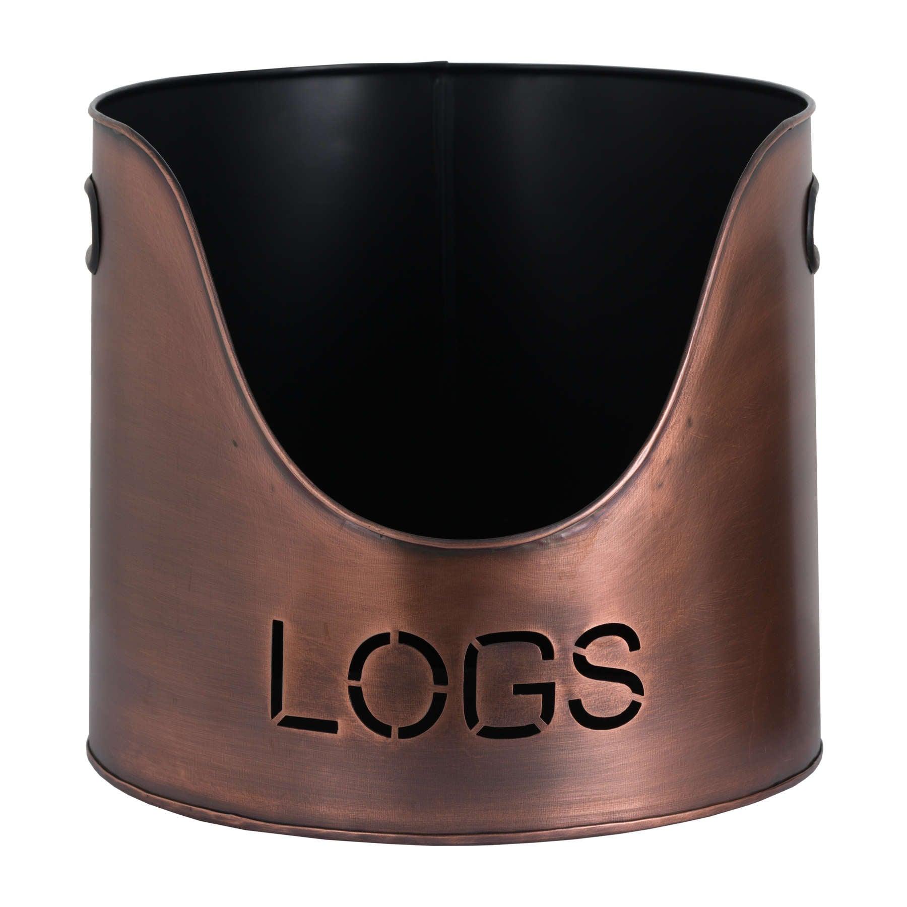 Copper Finish Logs And Kindling Buckets & Matchstick Holder - Vookoo Lifestyle
