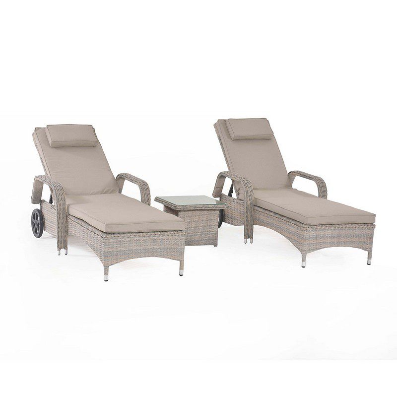 Cotswold Sunlounger Set
(2x loungers + 1x Side Table) - Vookoo Lifestyle