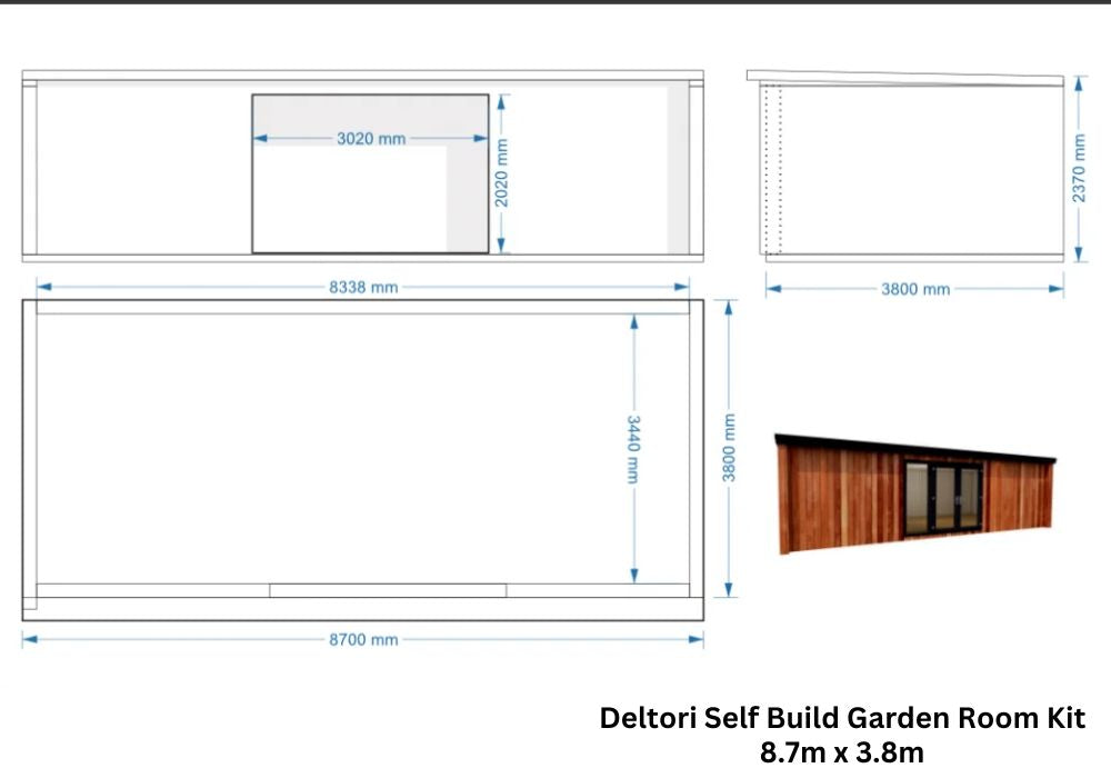 Deltori Self Build Garden Room Kit - Vookoo Lifestyle