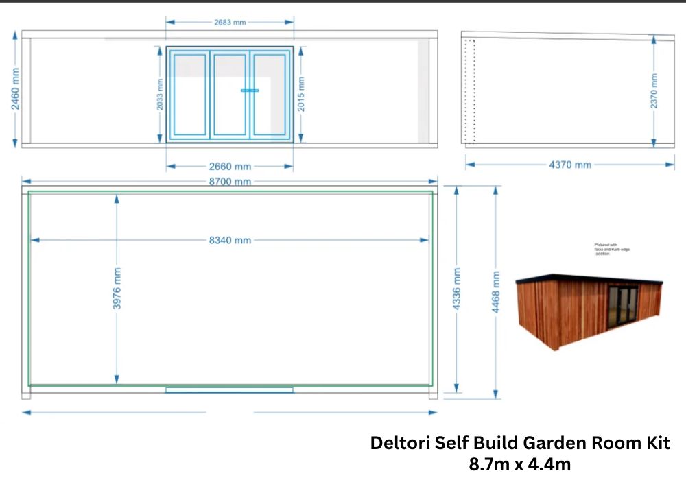 Deltori Self Build Garden Room Kit - Vookoo Lifestyle
