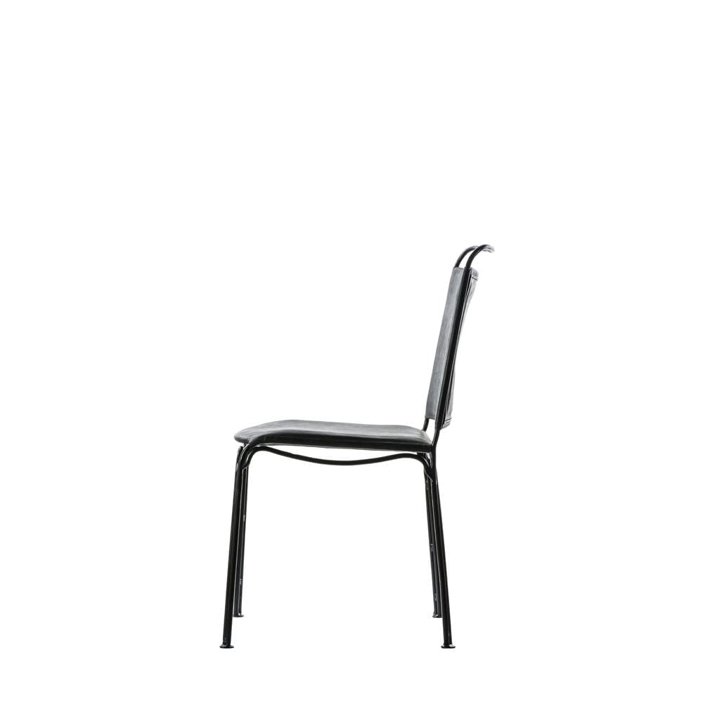 Distressed Dining Chair Black (2pk) - Vookoo Lifestyle