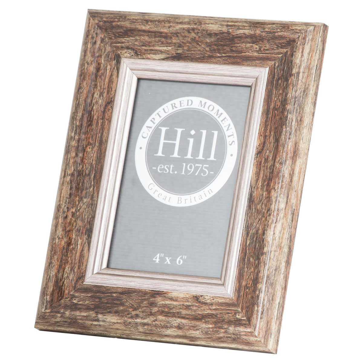 Distressed Wood With Silver Bevel 4X6 Photo Frame - Vookoo Lifestyle