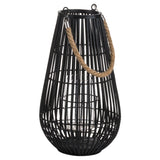 Domed Rattan Lantern With Rope Detail - Vookoo Lifestyle