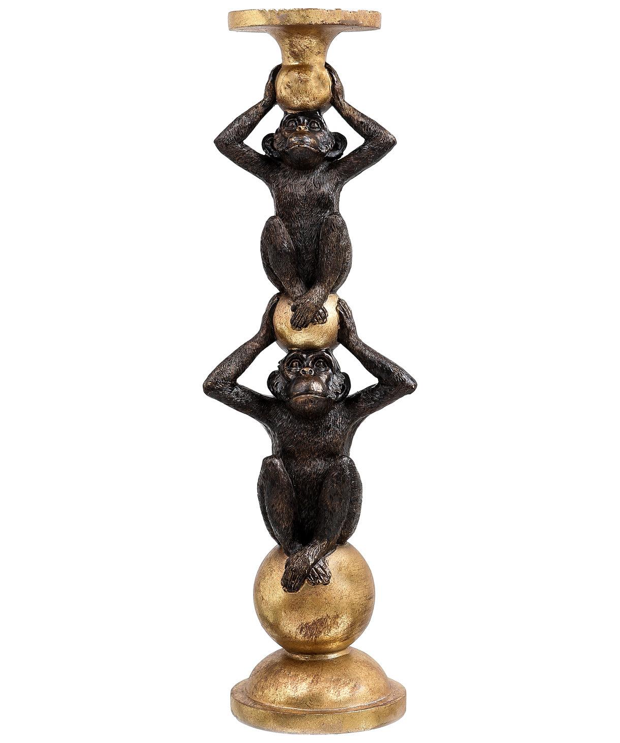 Double Monkey Candle Holder - Vookoo Lifestyle