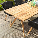 4 Seasons Outdoor Flores 6 Seat Dining Set with Bel Air 240cm Teak Table