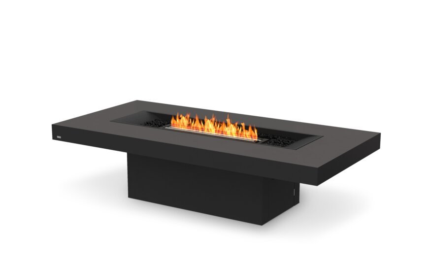 EcoSmart Fire Gin 90 (Chat) Fire Pit Table in Graphite