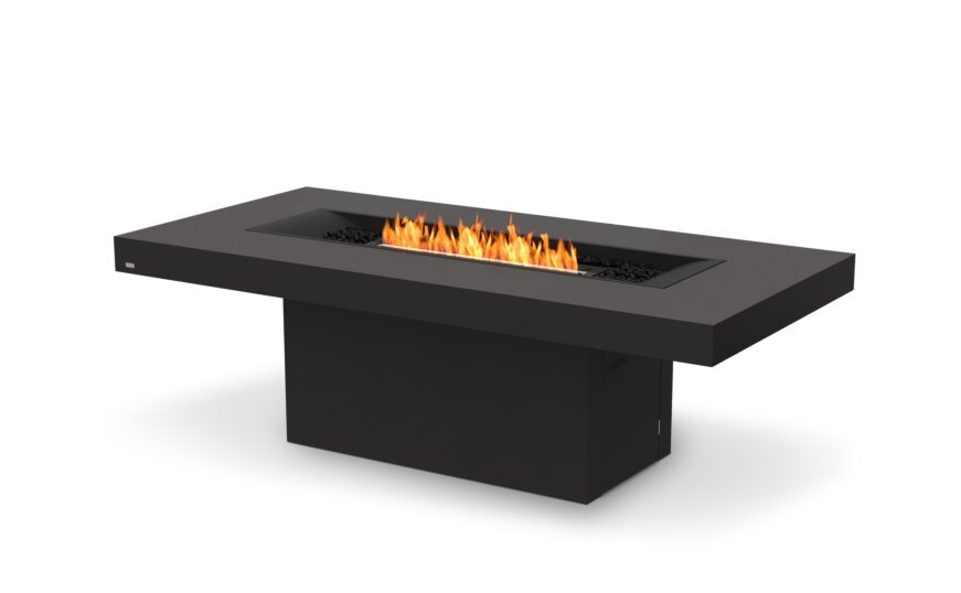 EcoSmart Fire Gin 90 (Dining) Fire Pit Table in Graphite