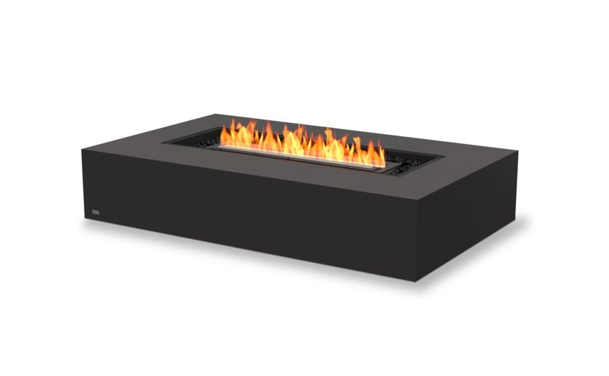 EcoSmart Fire Wharf 65 Bioethanol Fire Pit Table in Graphite