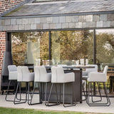 Evarru 8 Seater Bar Set with Fire Pit Table Slate - Vookoo Lifestyle