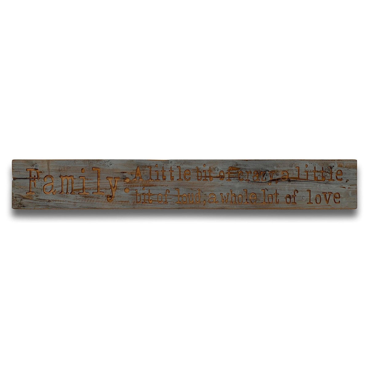 Family Large Grey Wash Wooden Message Plaque - Vookoo Lifestyle