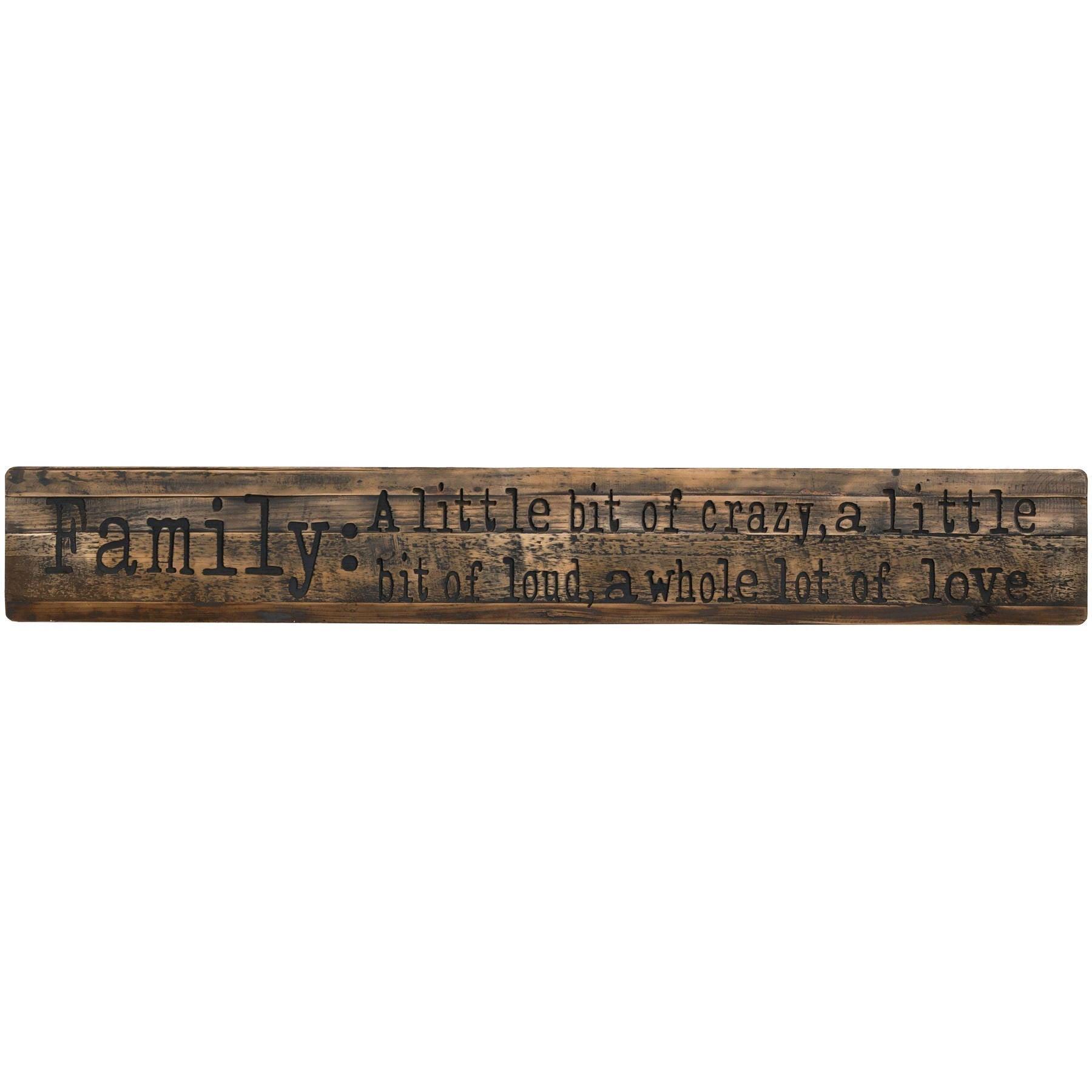 Family Large Rustic Wooden Message Plaque - Vookoo Lifestyle